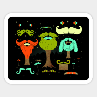 The Enchanted Forest of Stache Sticker